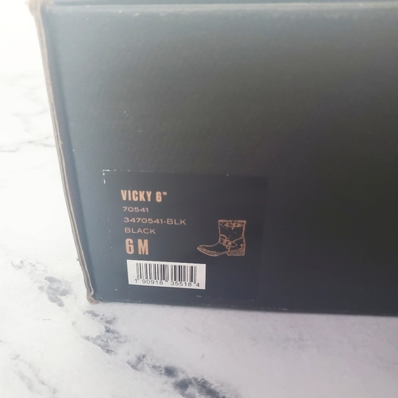 FRYE Vicky Buckle Black Leather Ankle Boots - Picture 7 of 7